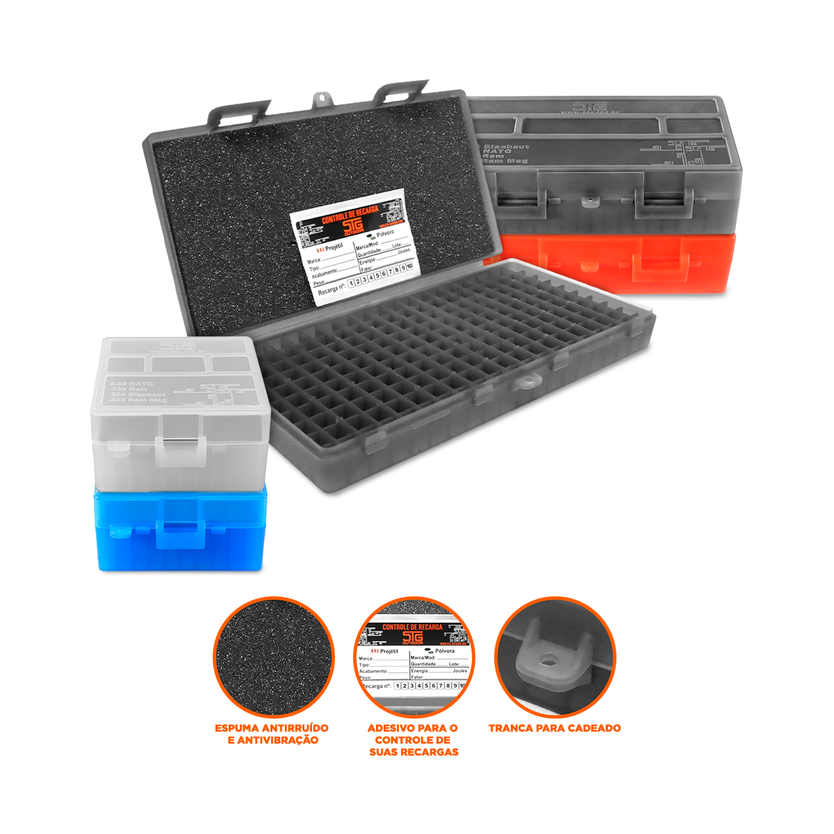 Ammo Storage Boxes STG - High-Grade Polymer, 50+ Models, Largest Latin America Manufacturer
