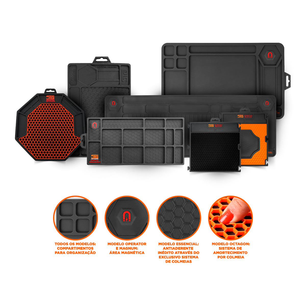 GunPads STG - Gun Cleaning Mats, Non-slip Bases, Firearm Maintenance Equipment